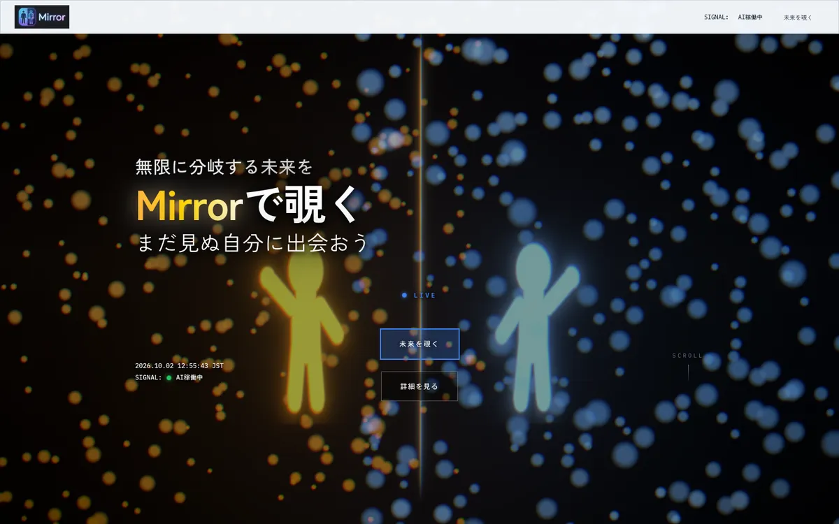 Mirrorの画面